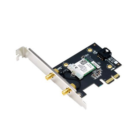 Asus | AX1800 Dual-Band Bluetooth 5.2 PCIe Wi-Fi Adapter | PCE-AX1800 | 802.11ax | 574+1201 Mbit/s | Mbit/s | Ethernet LAN (RJ-4 - 2